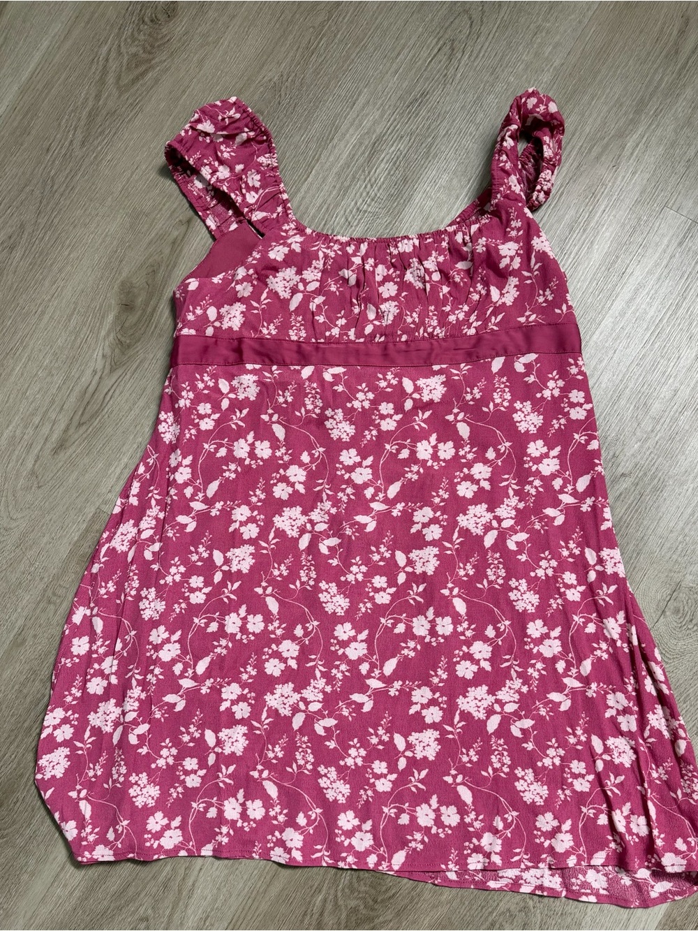 No Boundaries Girls' Raspberry Pink Floral Sundress